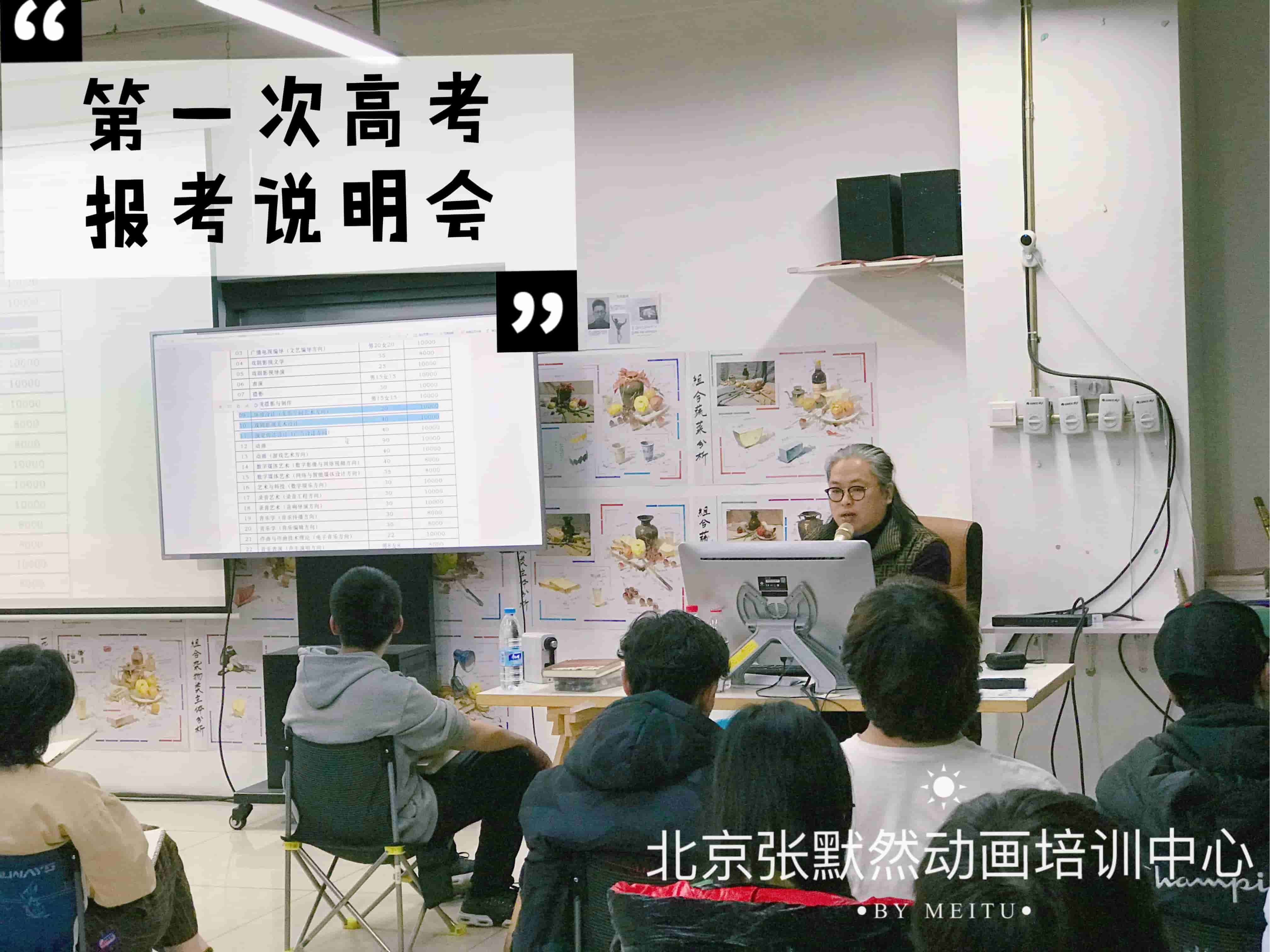 今天畫室舉行—關于2020年動畫高考第一次報考會！中國傳媒大學報考專題！